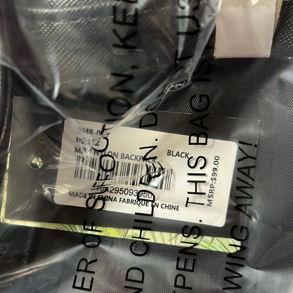 Badgley Mischka Nylon Mini Backpack in Black - NIP - Picture 4 of 4
